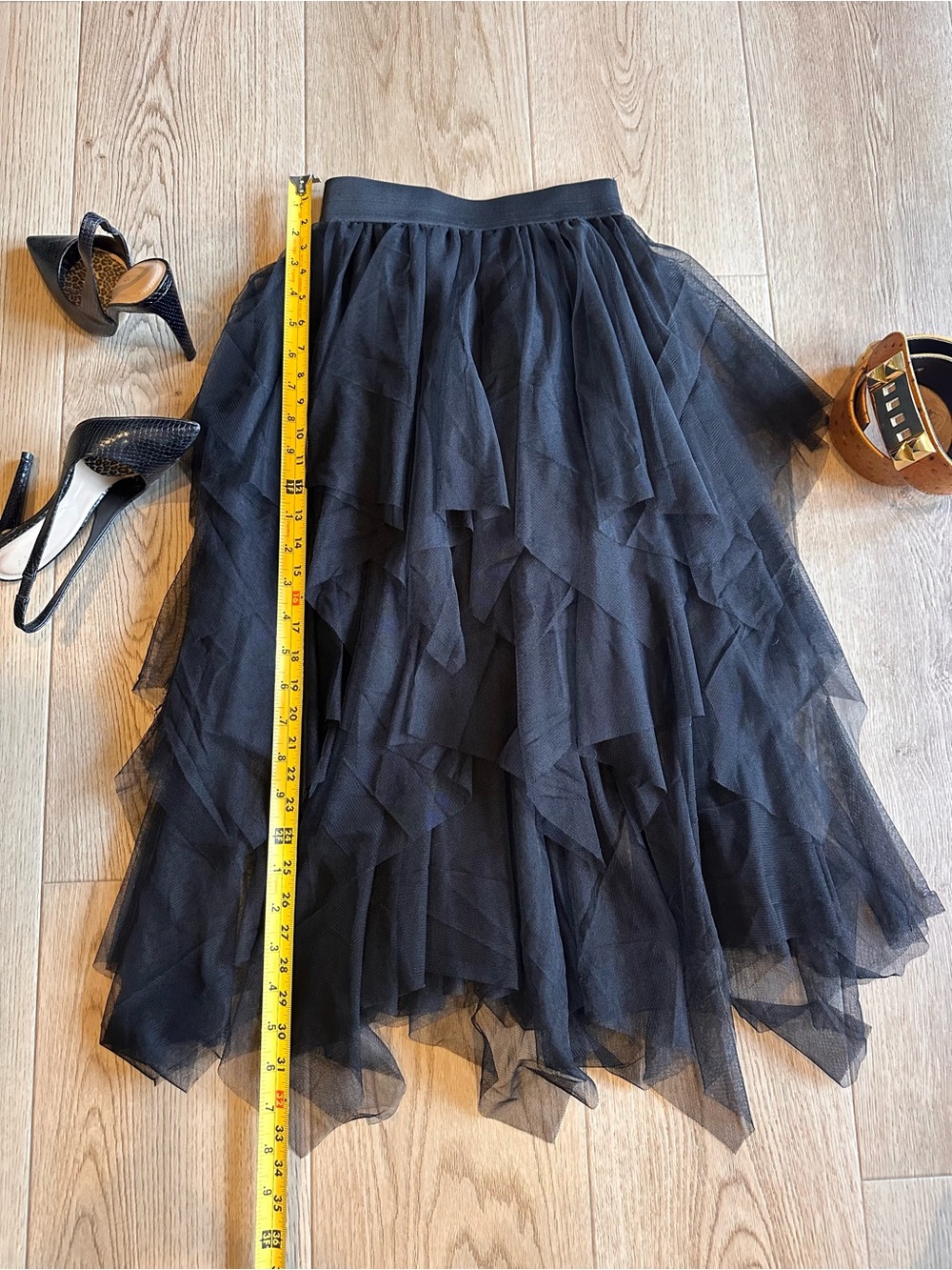 ⭐️LAST CHANCE⭐️ Black Layered Tulle Skirt w/Elastic Waistband Size S - Picture 7 of 7